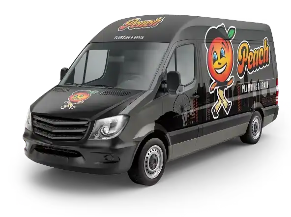 Peach Plumbing Van
